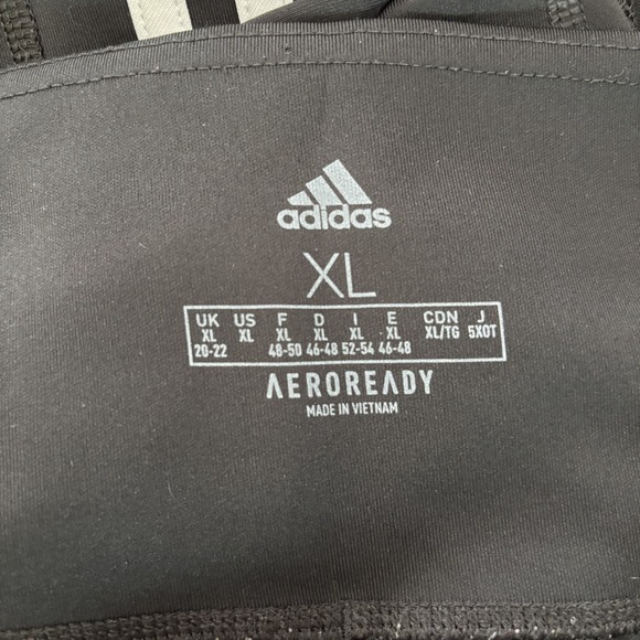 Adidas Aeroready Leggings Womens XL Black High Rise 3 Stripe Athletic Athleisure - Picture 7 of 12